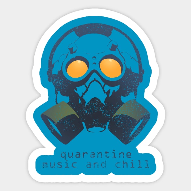 quarantine music and chill Sticker by croquis design